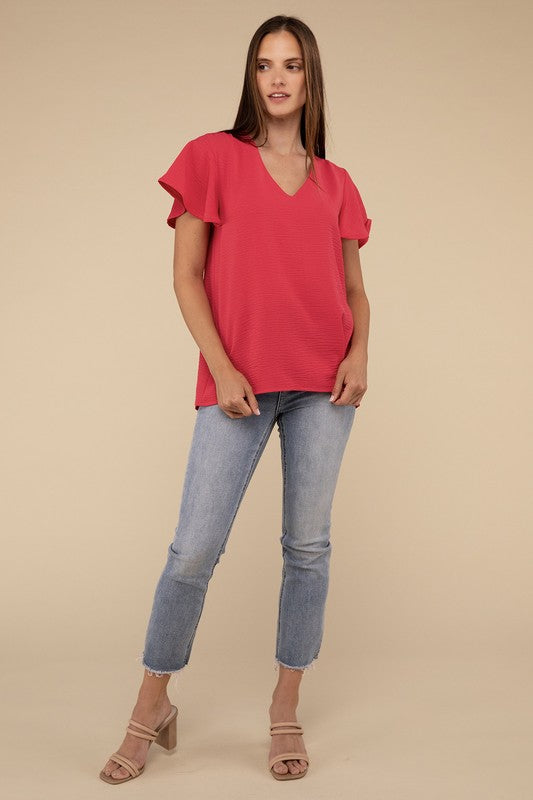 Airflow Flutter Sleeve Top