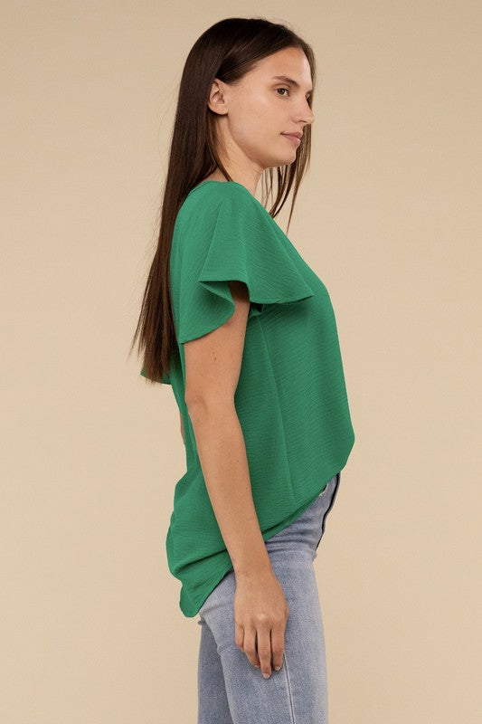 Airflow Flutter Sleeve Top