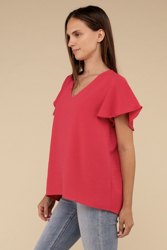 Airflow Flutter Sleeve Top