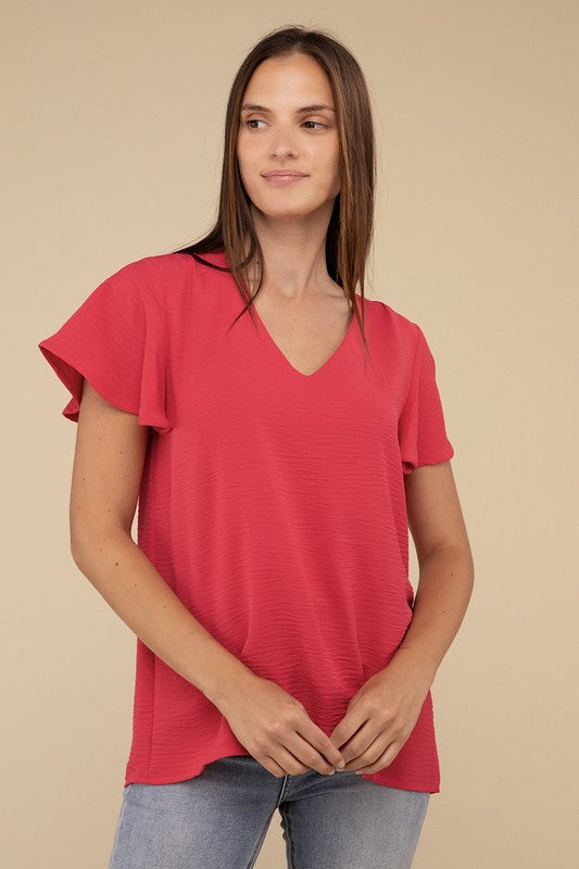 Airflow Flutter Sleeve Top