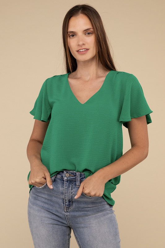 Airflow Flutter Sleeve Top