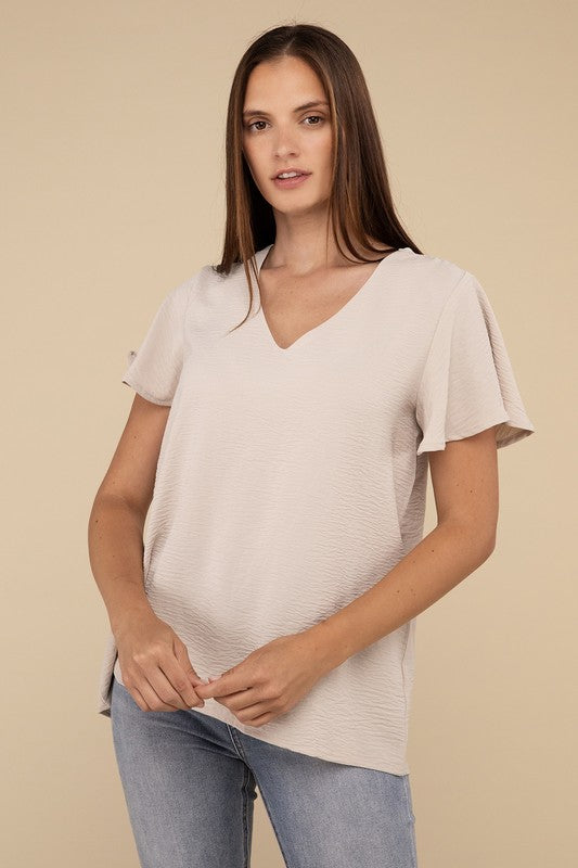 Airflow Flutter Sleeve Top